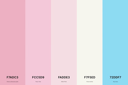 Bảng mã màu pastel xanh dương, xanh lá, hồng, tím đẹp nhất 2025